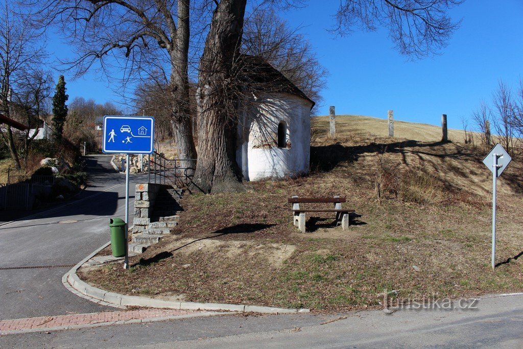 Gezicht op de kapel vanuit het zuiden