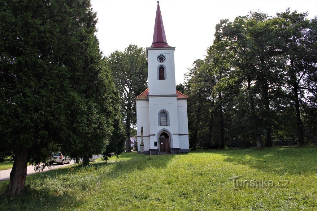 View of the chapel from the west