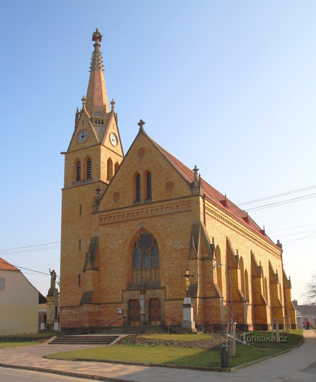 View of the church from the main entrance from the north