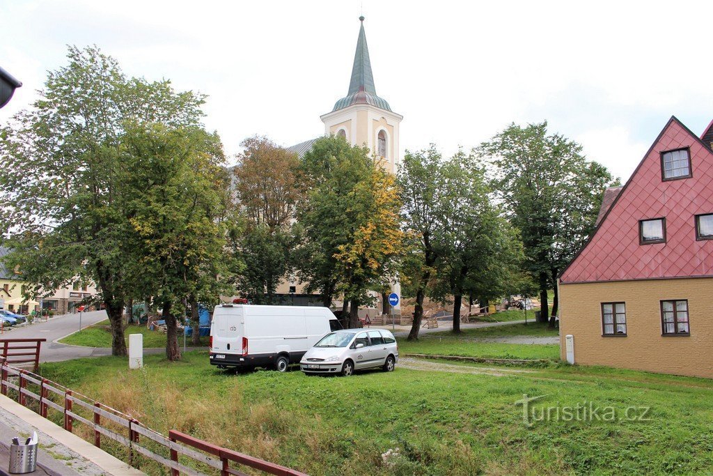 View of the church from the NE