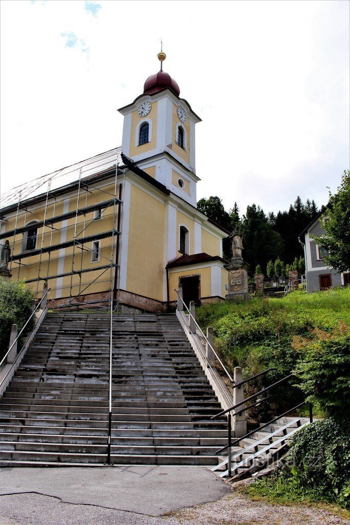 Utsikt över kyrkan från NV