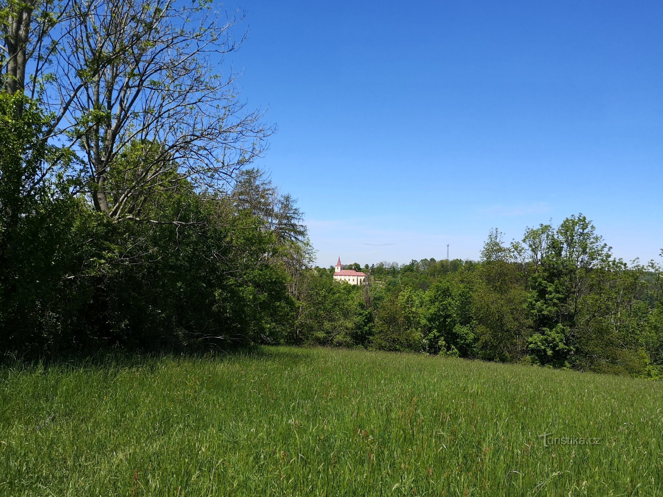 Blick auf die Kirche St. Jakob der Größere