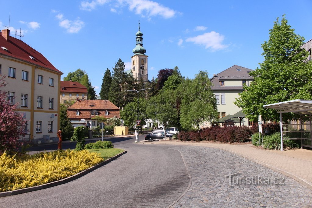 View of the church from Dittrichova street