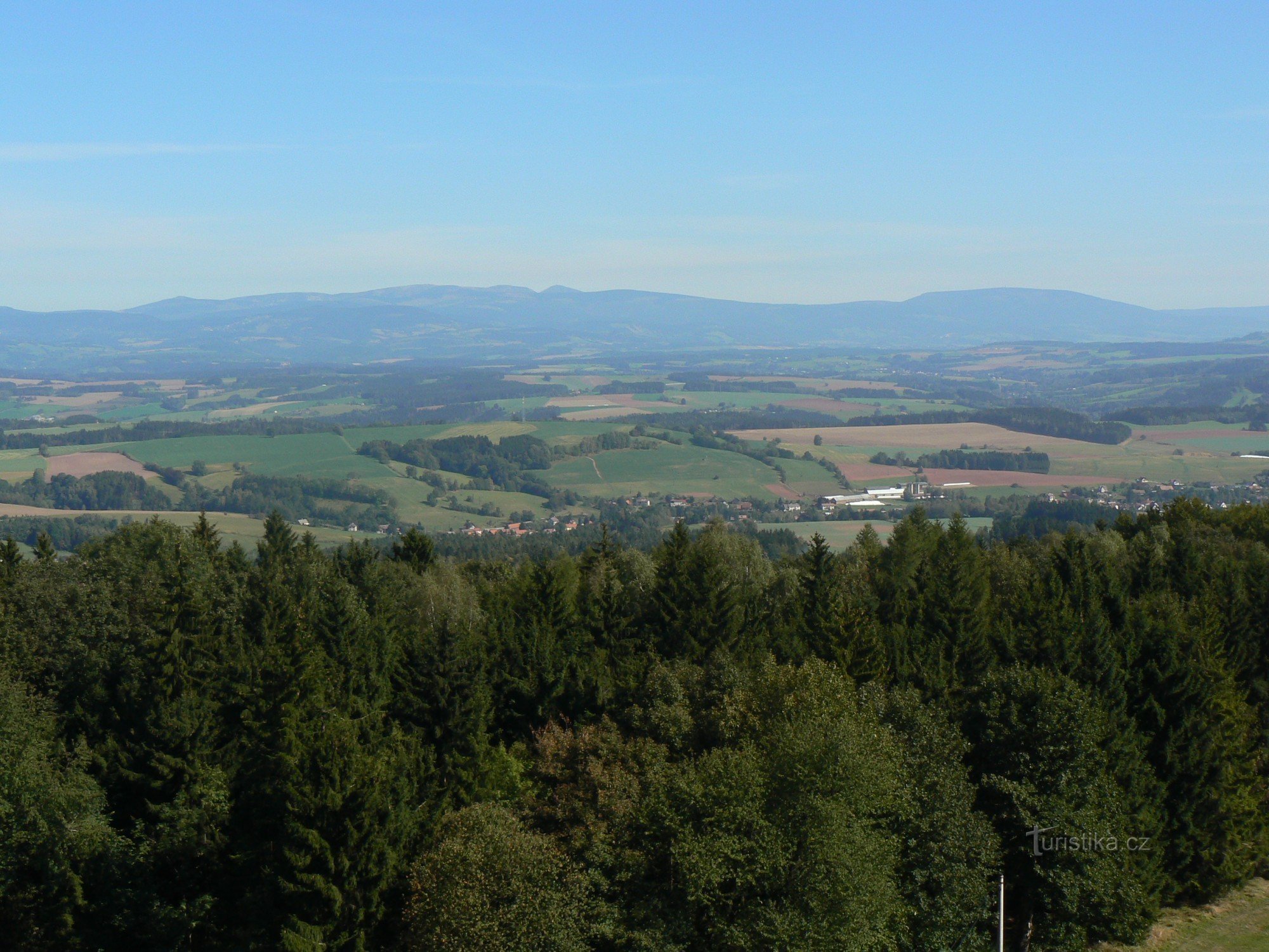 Blick auf das Riesengebirge von Tábor