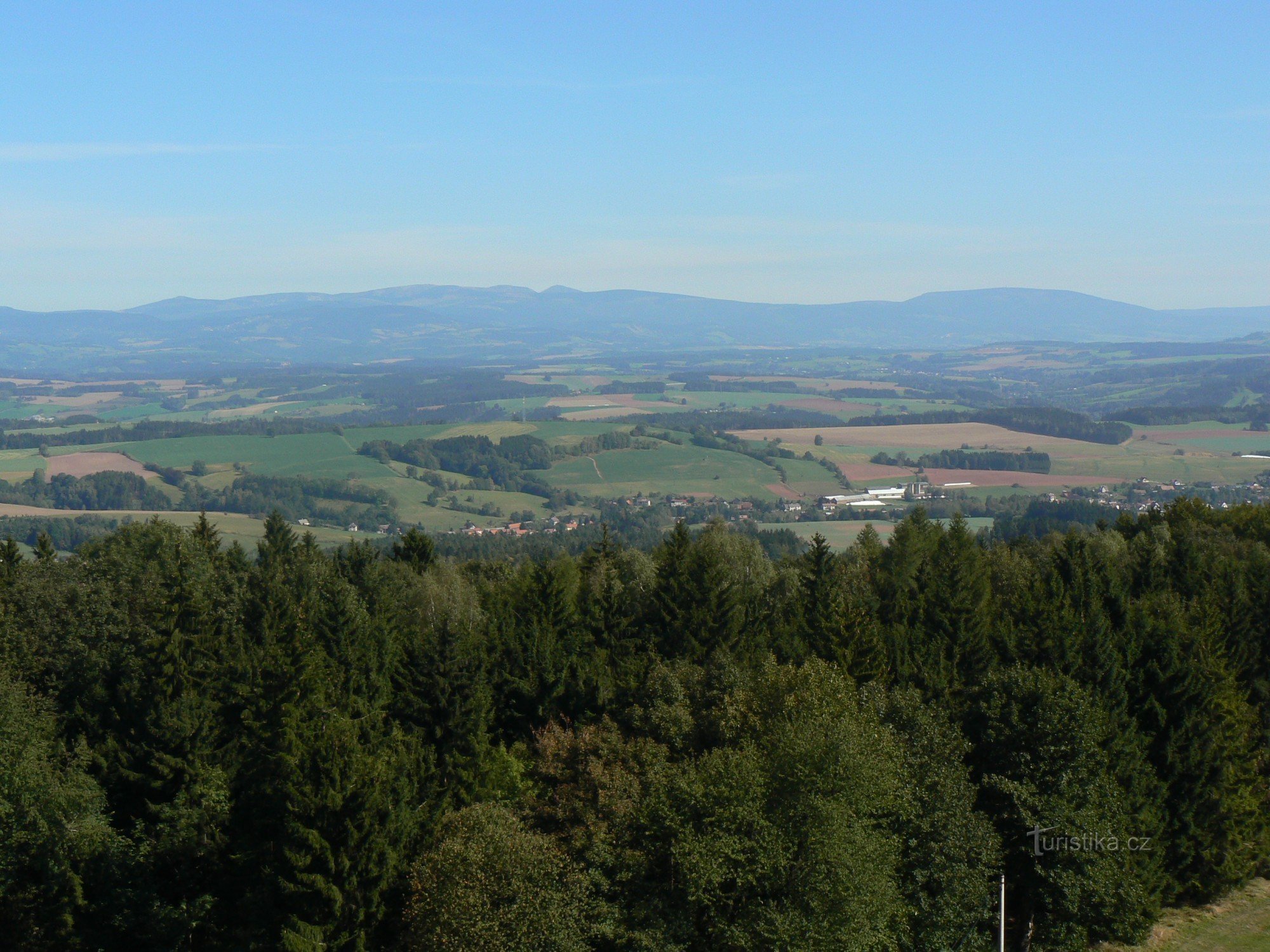 Pohled na Krkonoše z Tábora