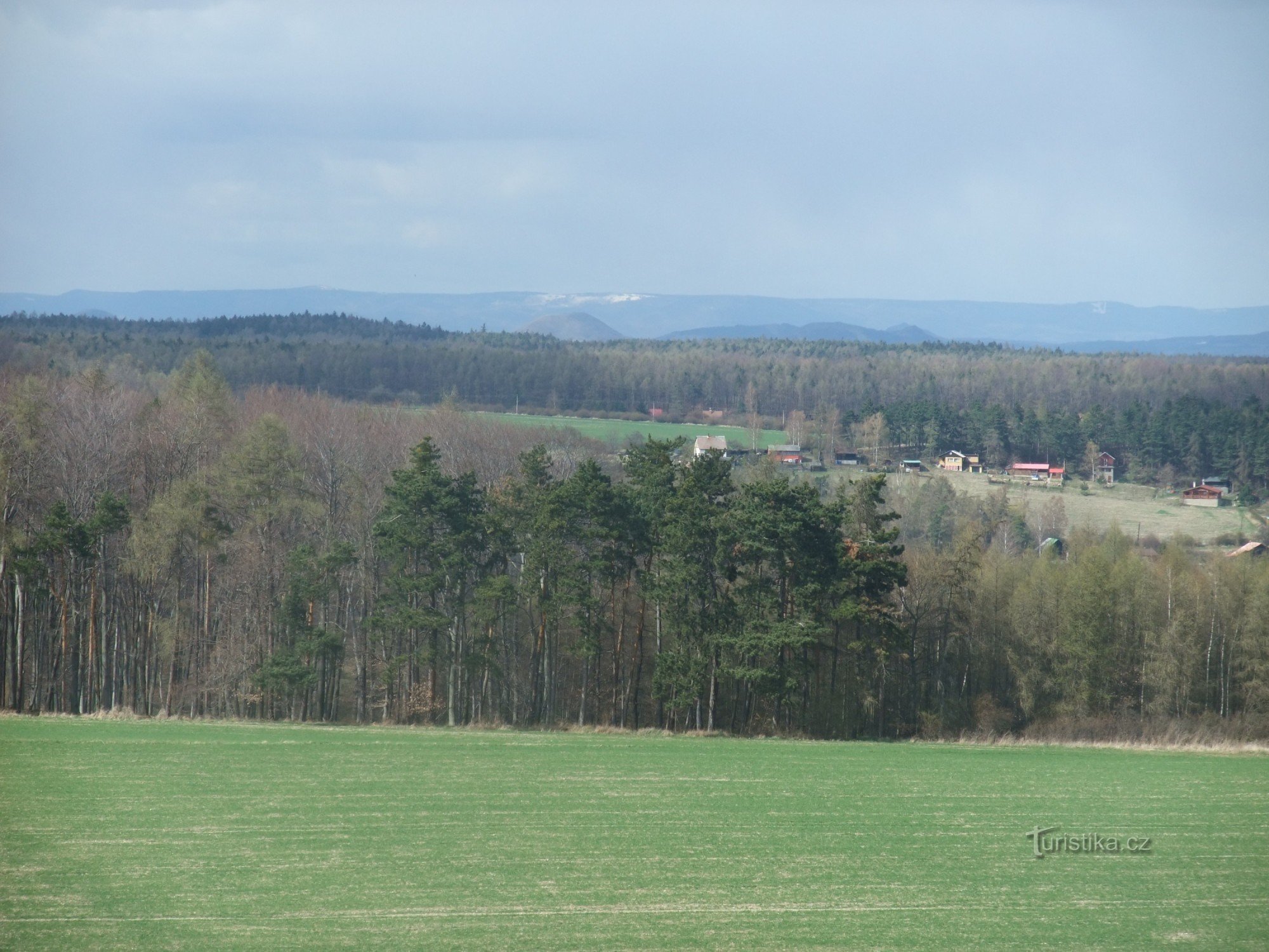 Uitzicht op het Ertsgebergte