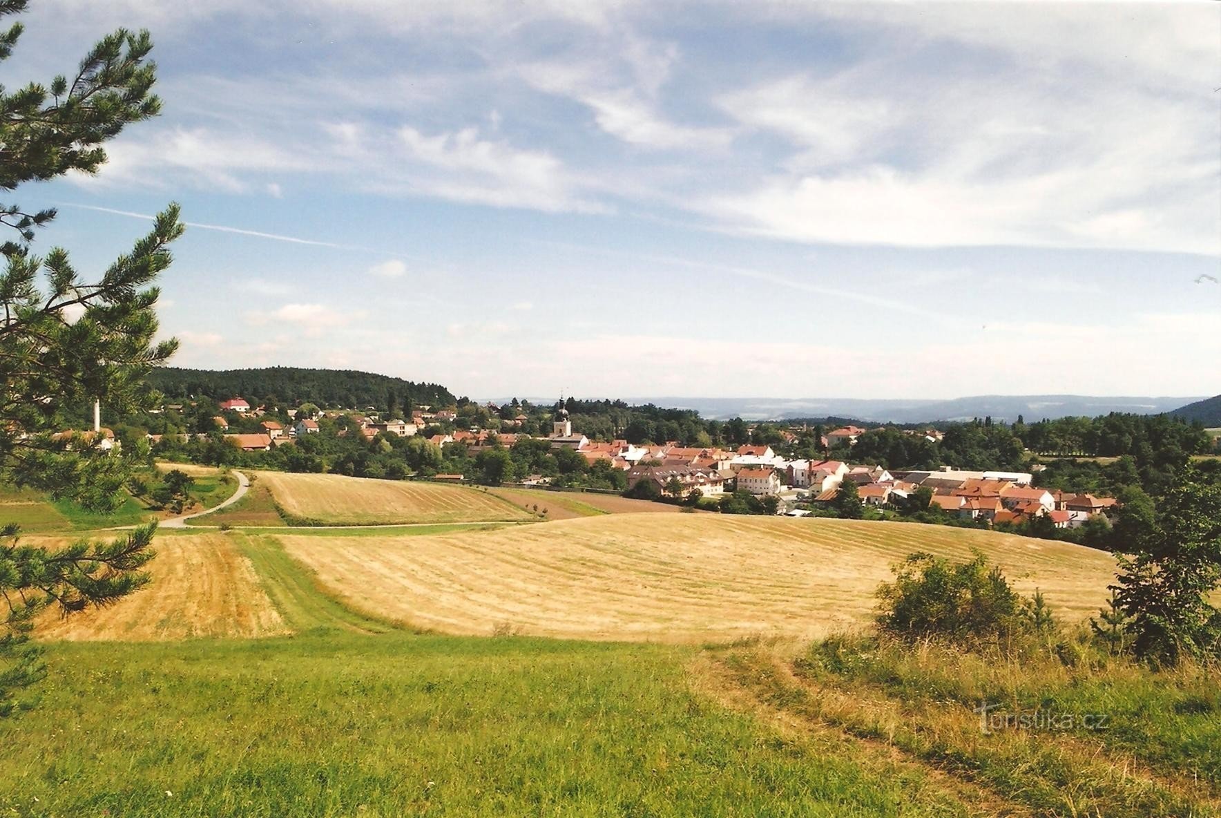 Utsikt över Kunštát från Mramoryka