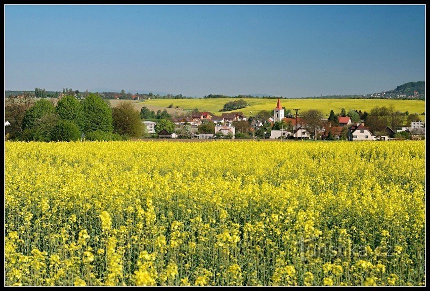 Blick auf Libošovice