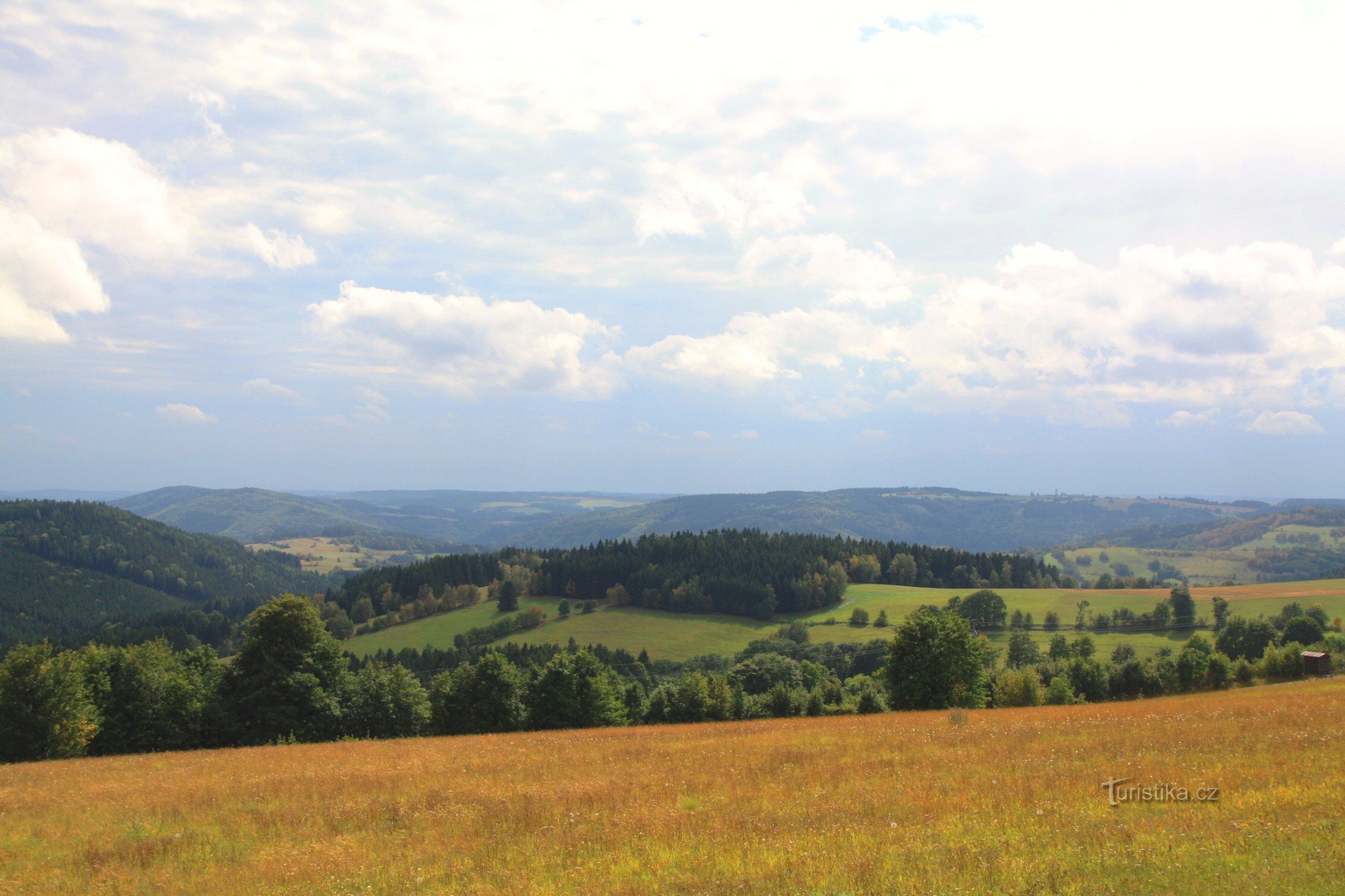 View of the meadows near Polom