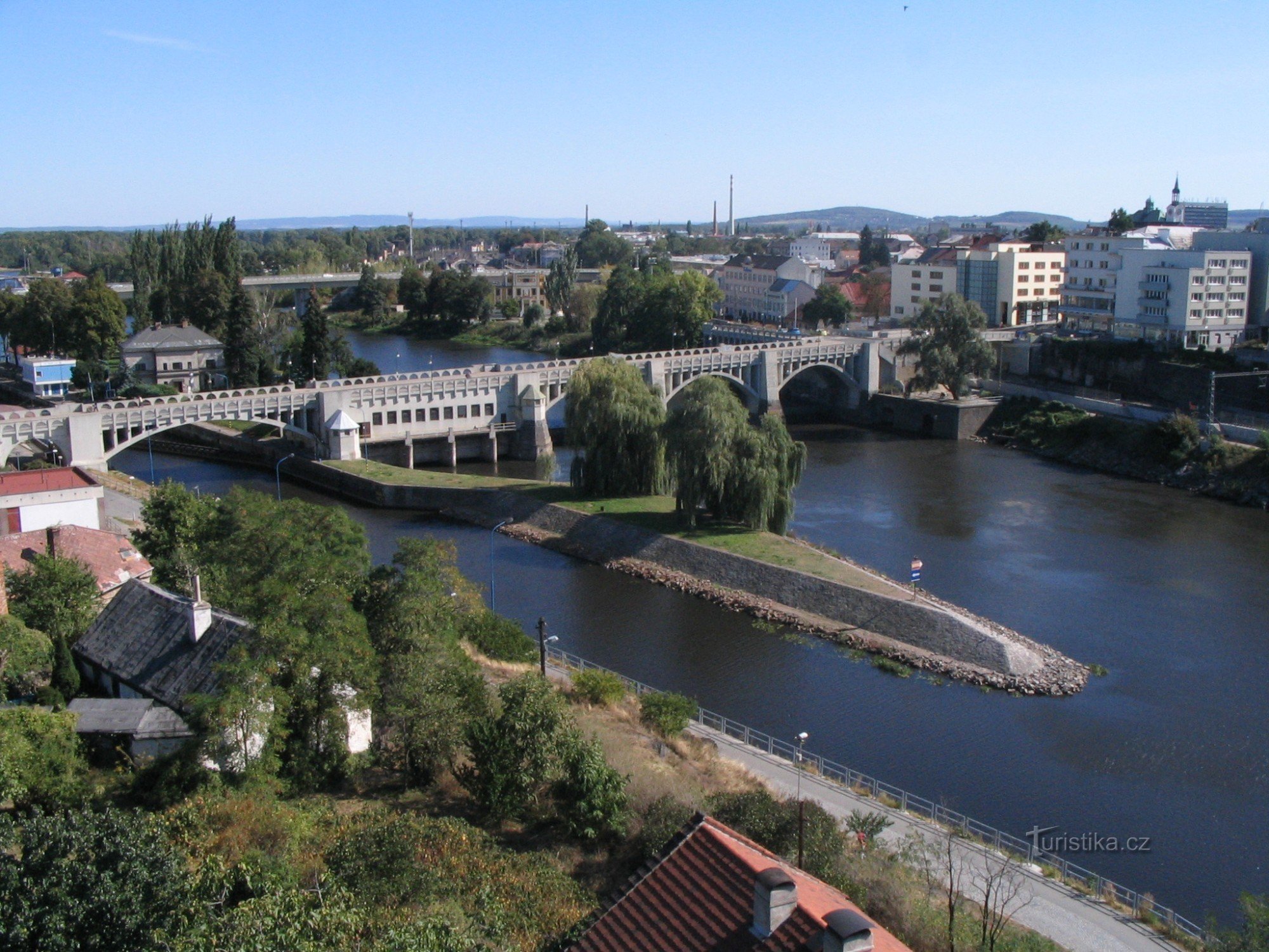 vista del ponte Masaryk da Práchovna