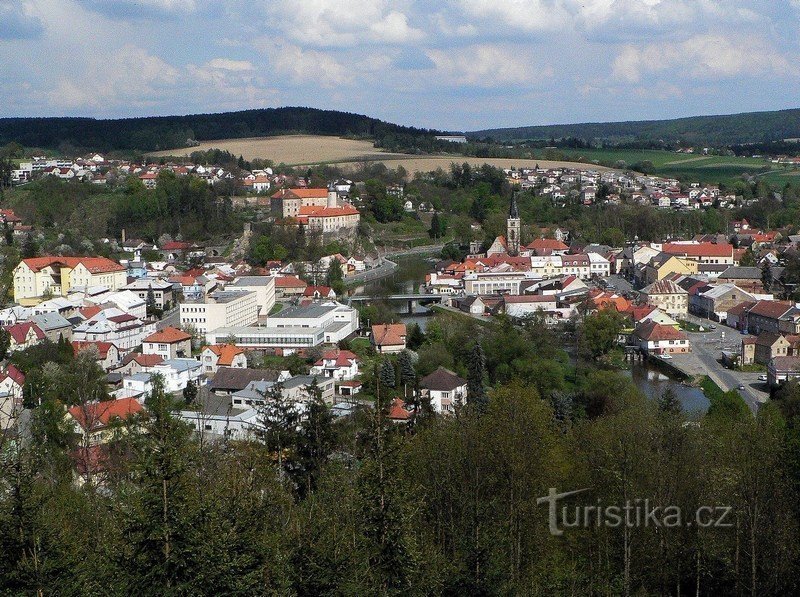 θέα της πόλης από το Šeptouchov