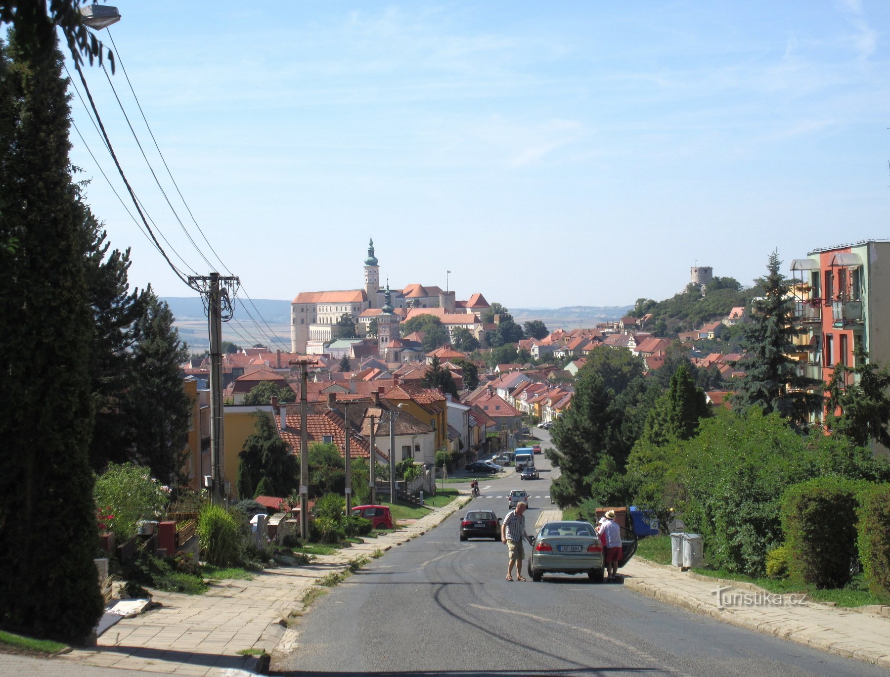 Utsikt över Mikulov från nordost