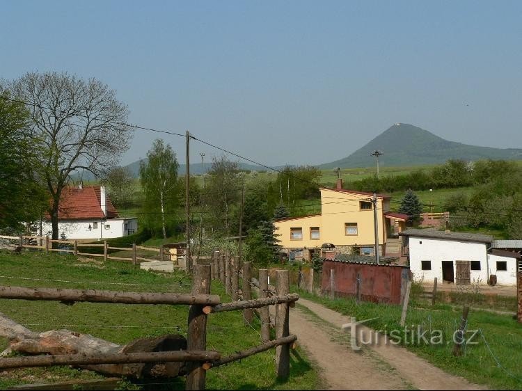 Blick auf Milešovka