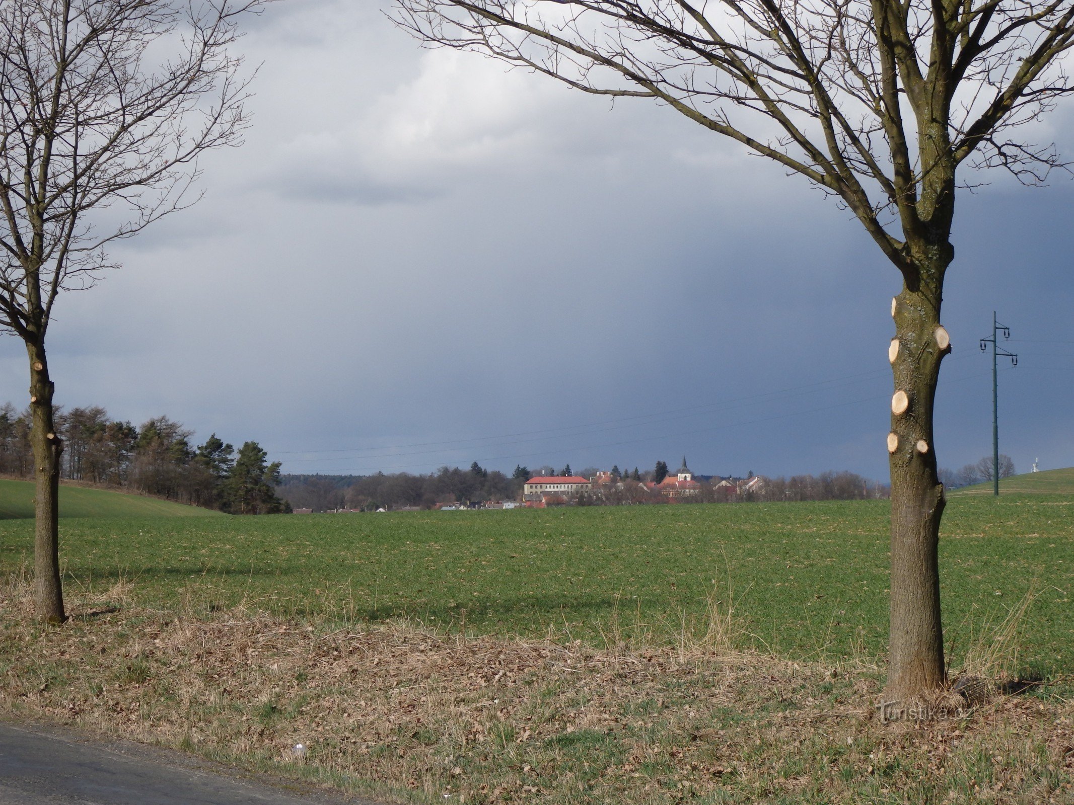 Uitzicht op Miletín