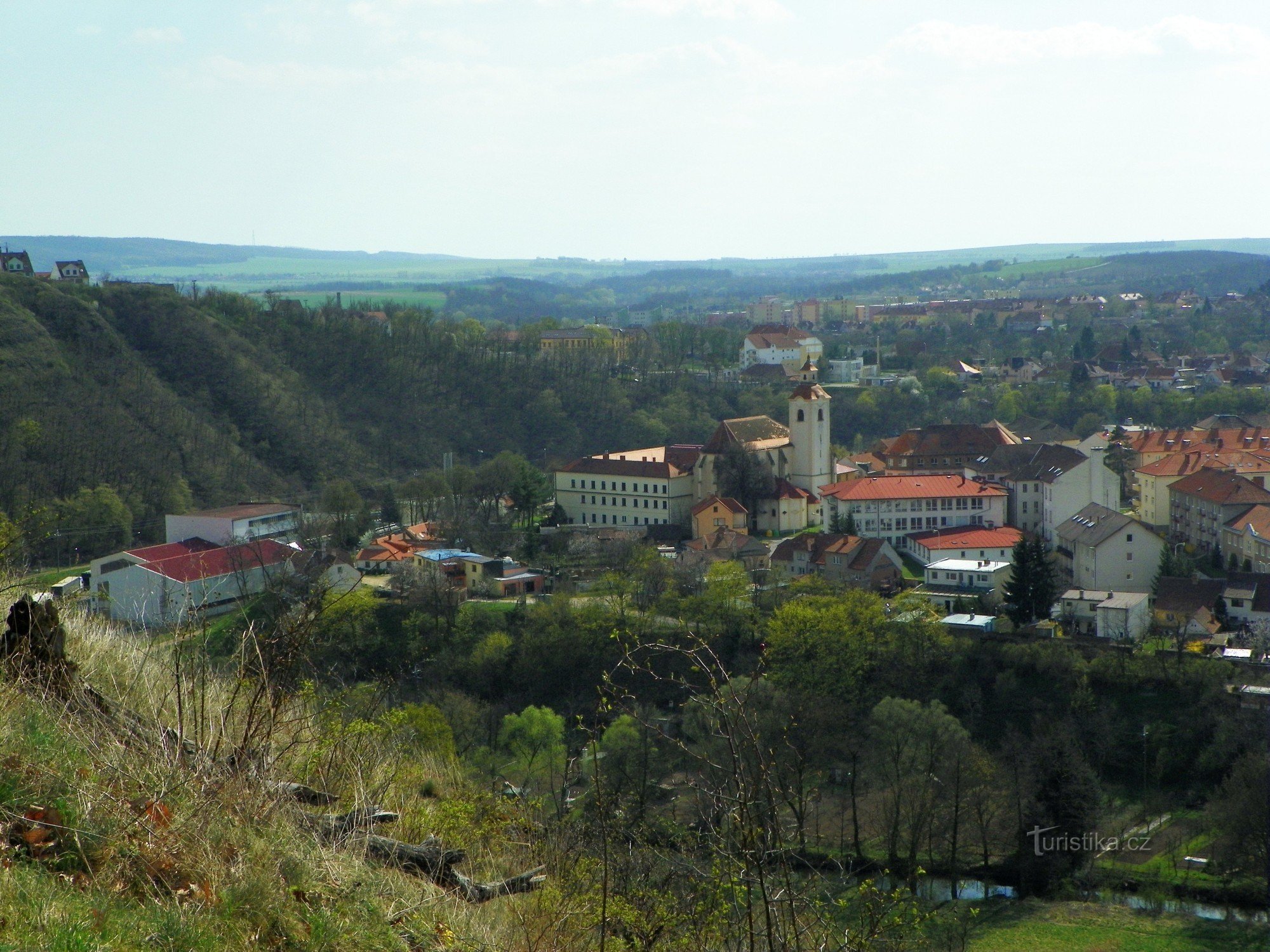 Blick auf Moravský Krumlov von Křížák