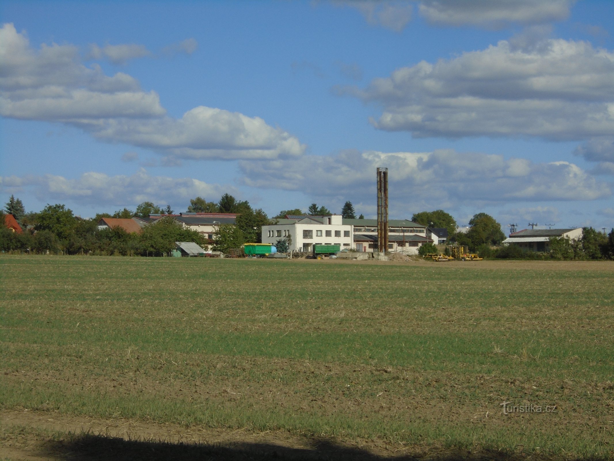 Blick auf Mžany von der Kapelle