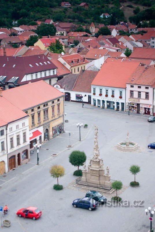 Uitzicht op het plein