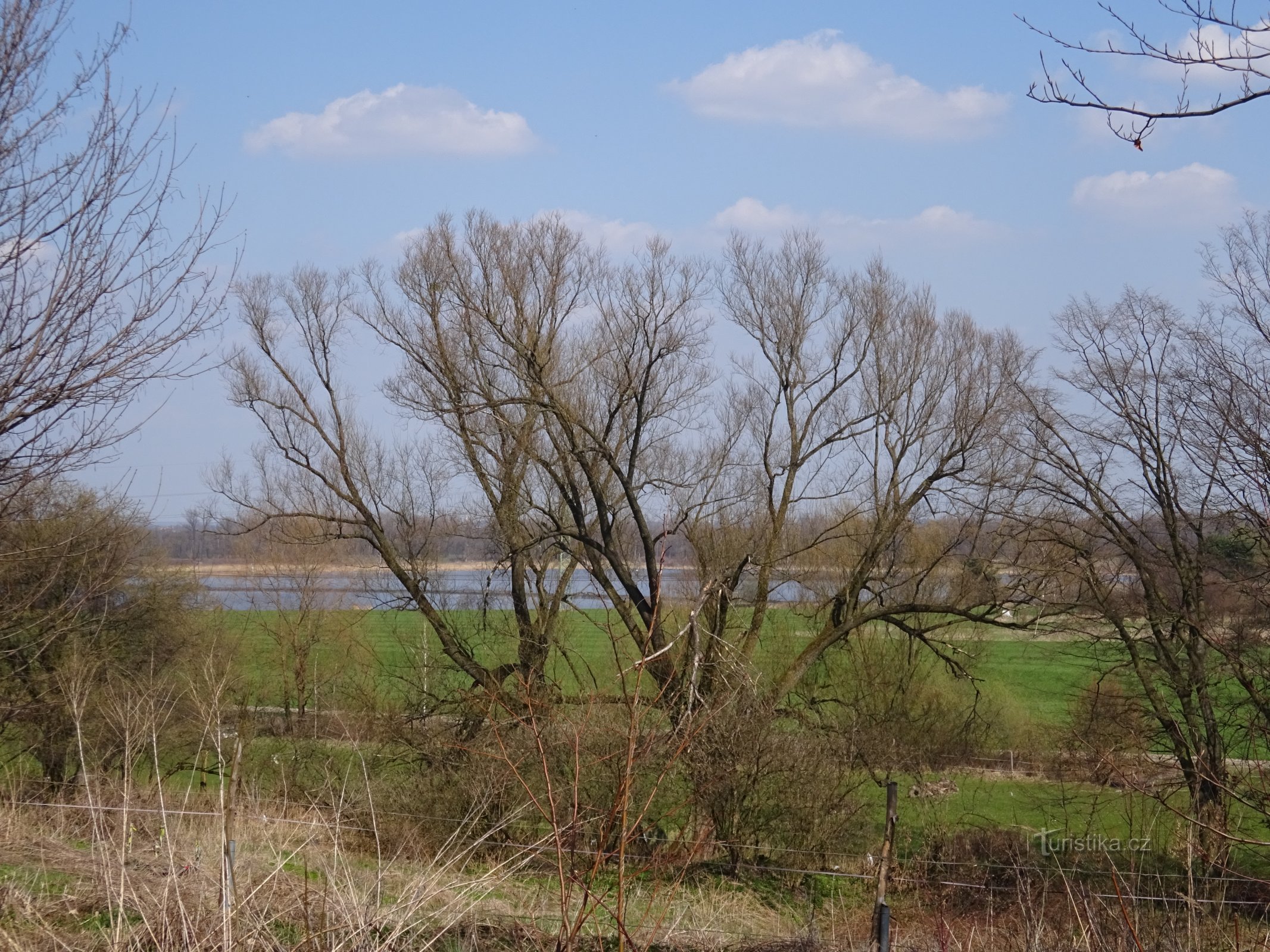 udsigt over den nærliggende dam