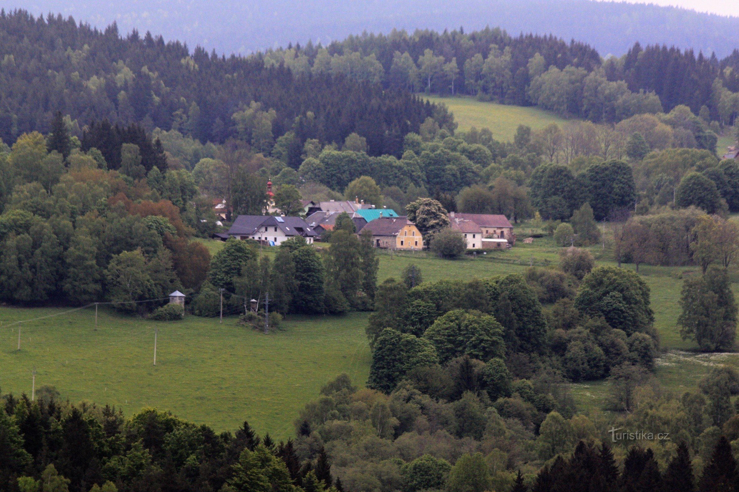 Widok wsi Červená
