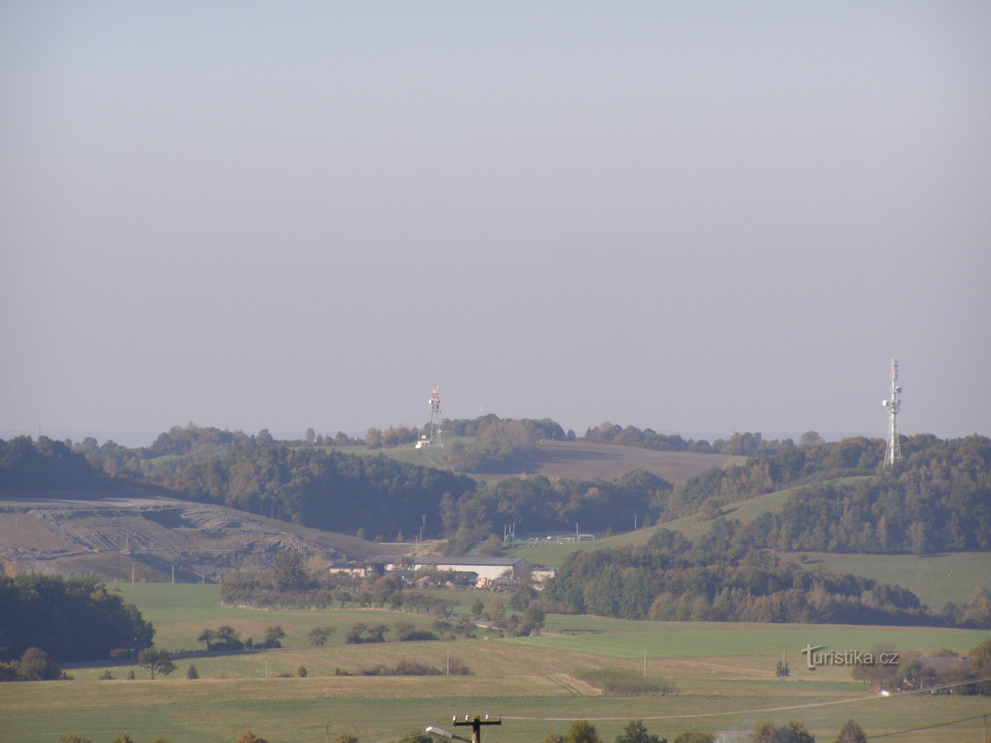 Blick auf Okrouhla von Chlebovice