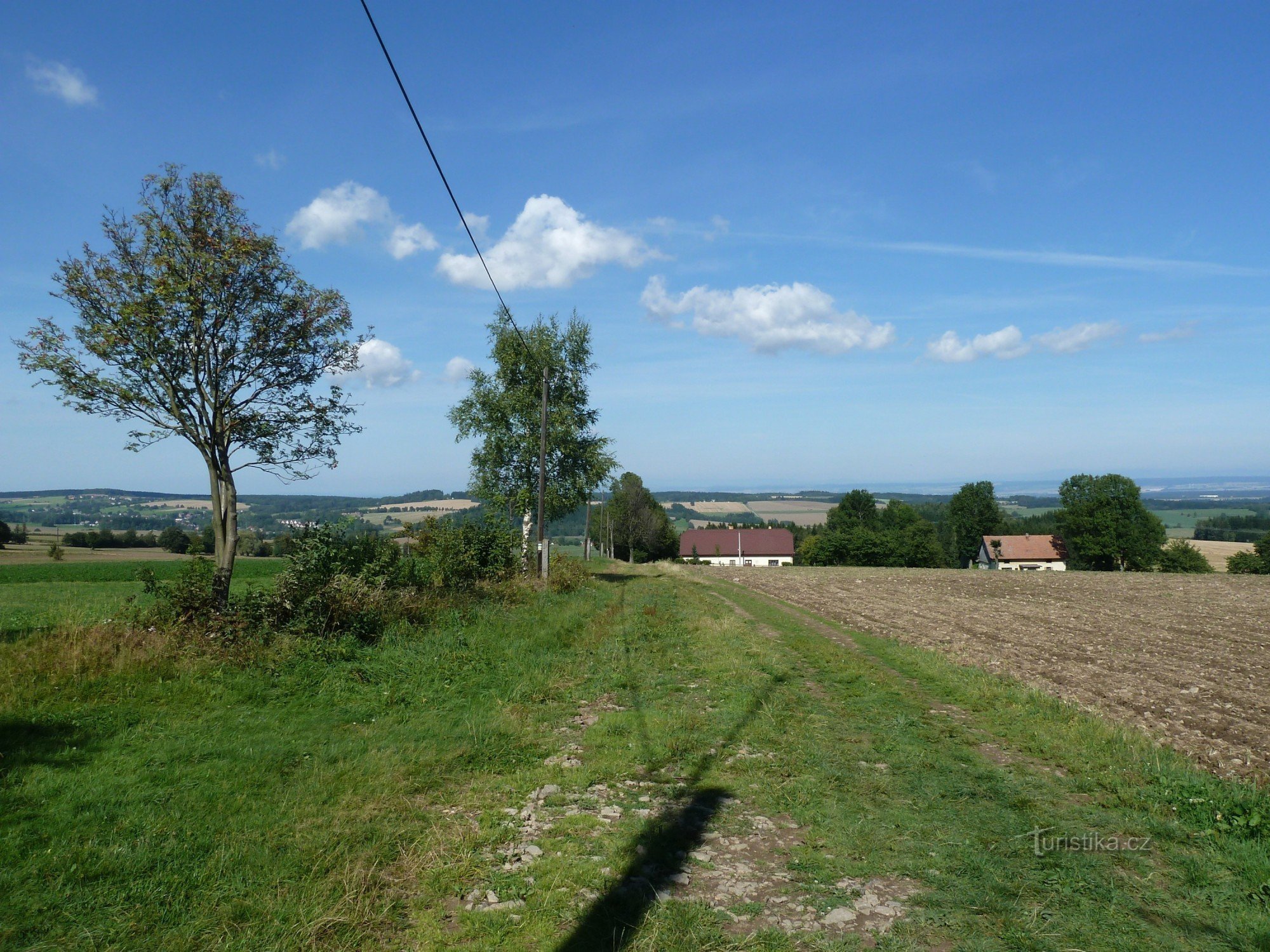 Blick auf die Siedlung Dědek vom Lucké vrch