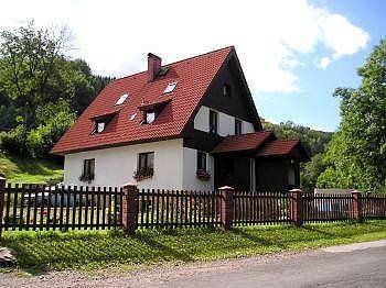 View of the guesthouse from the road