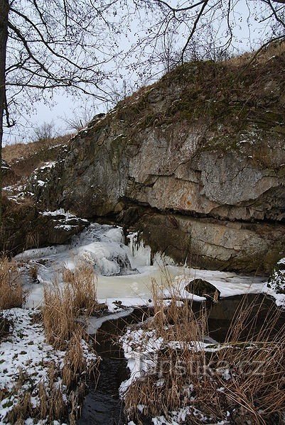 Vista delle rapide del monumento naturale di Michovka