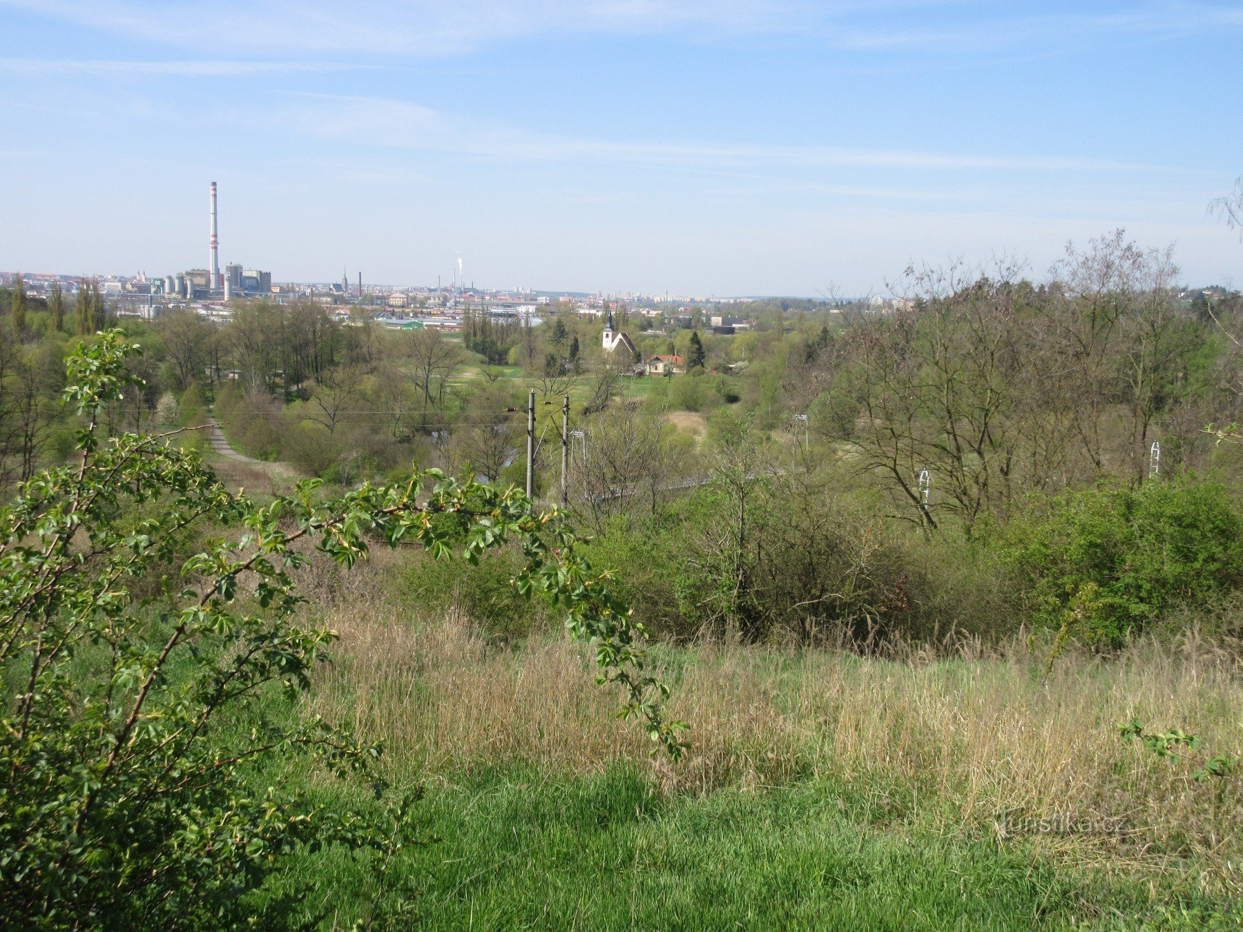 Vue de Pilsen et de l'église U sv. Jiří na Doubravka