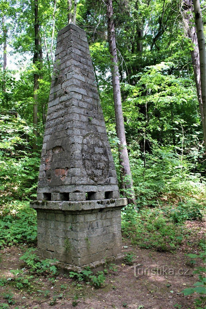 Vue du monument depuis le sentier