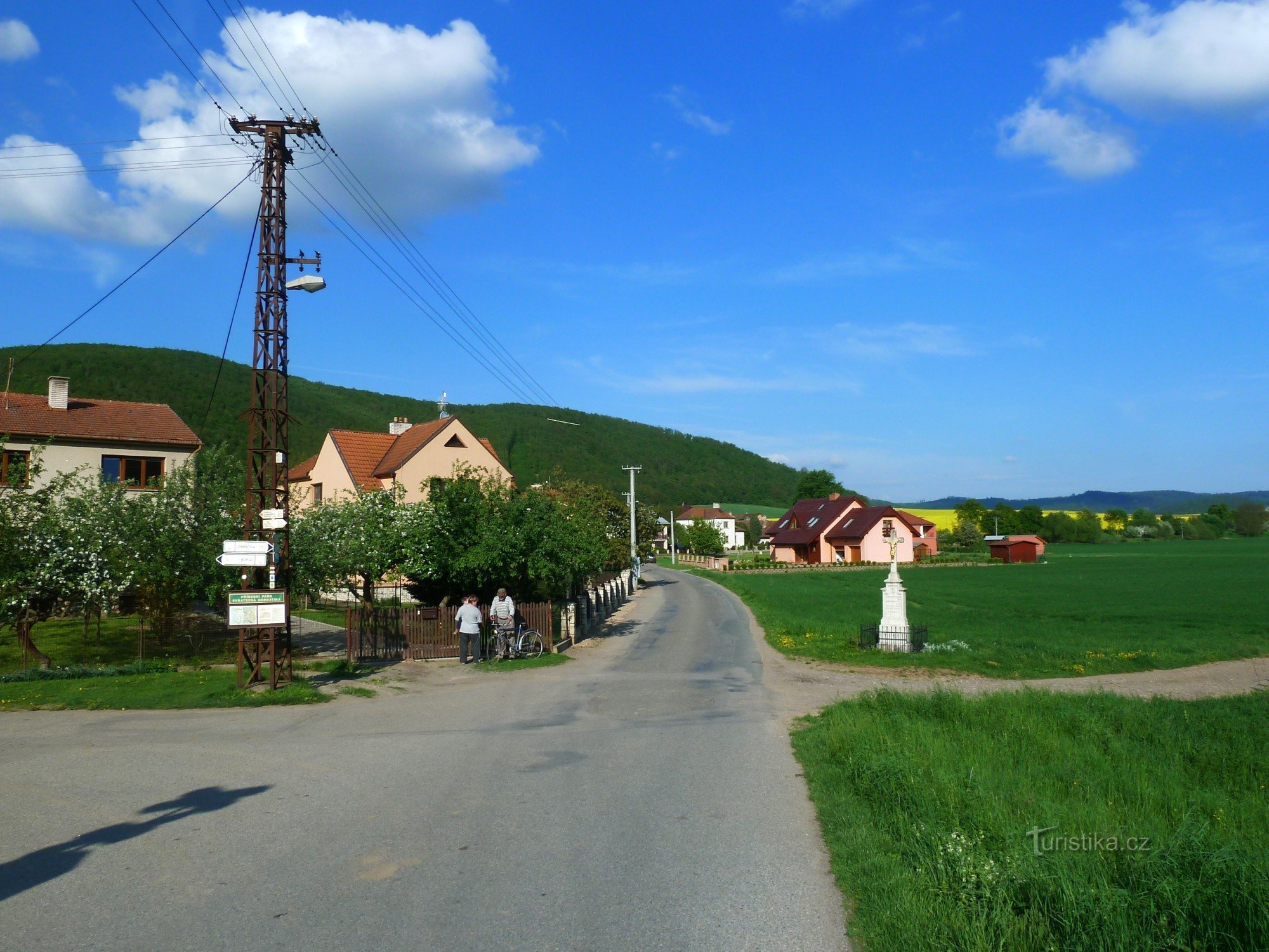 view of the crossroads from the train station