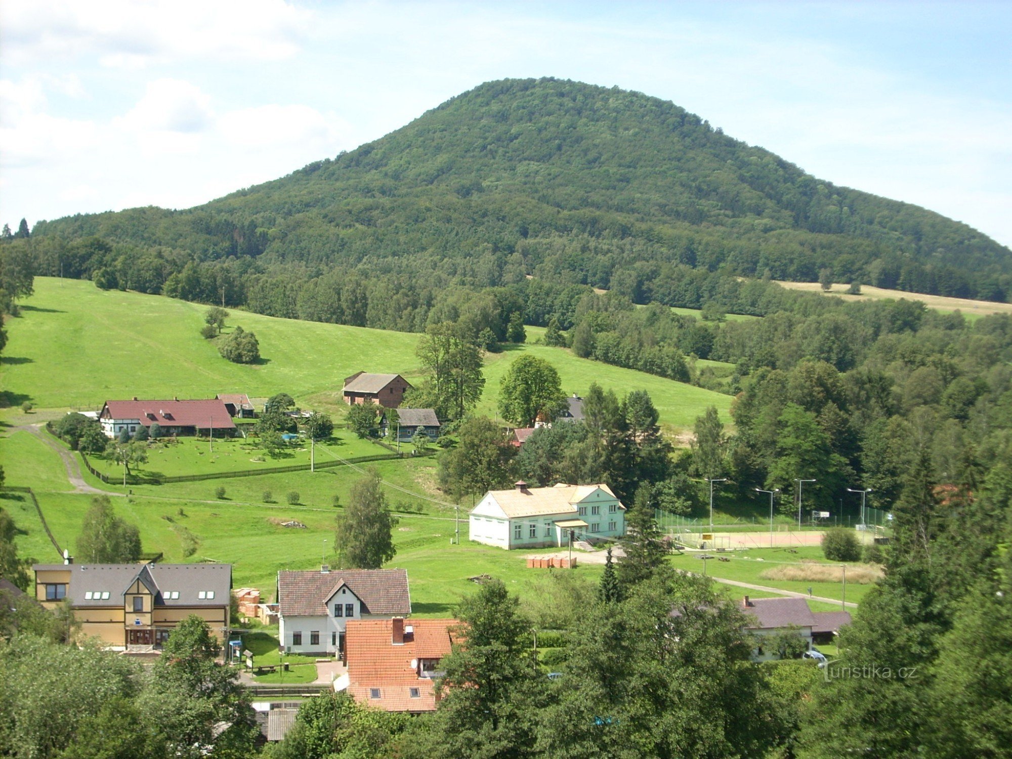 Vista della collina rosa