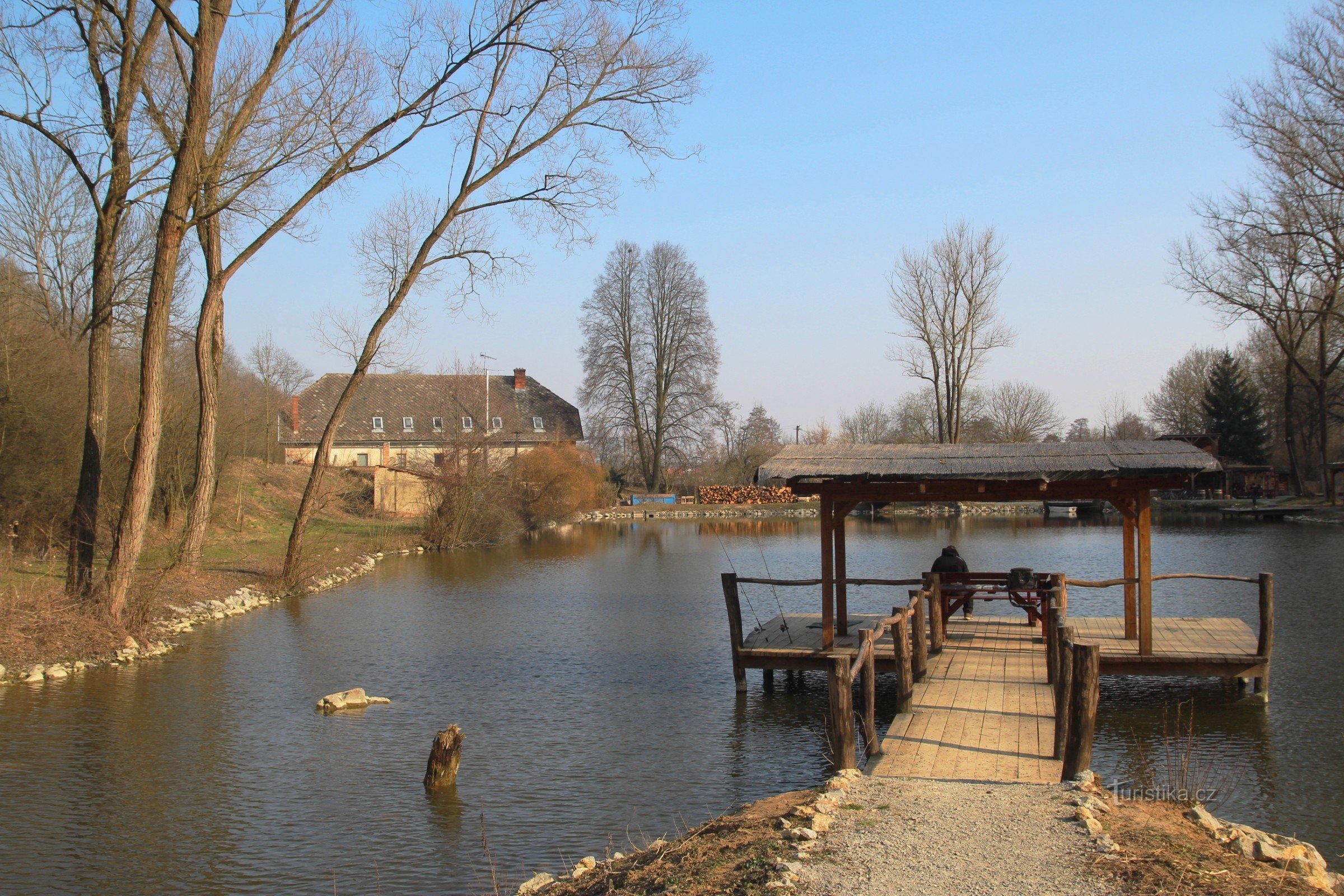 Blick auf den Teich