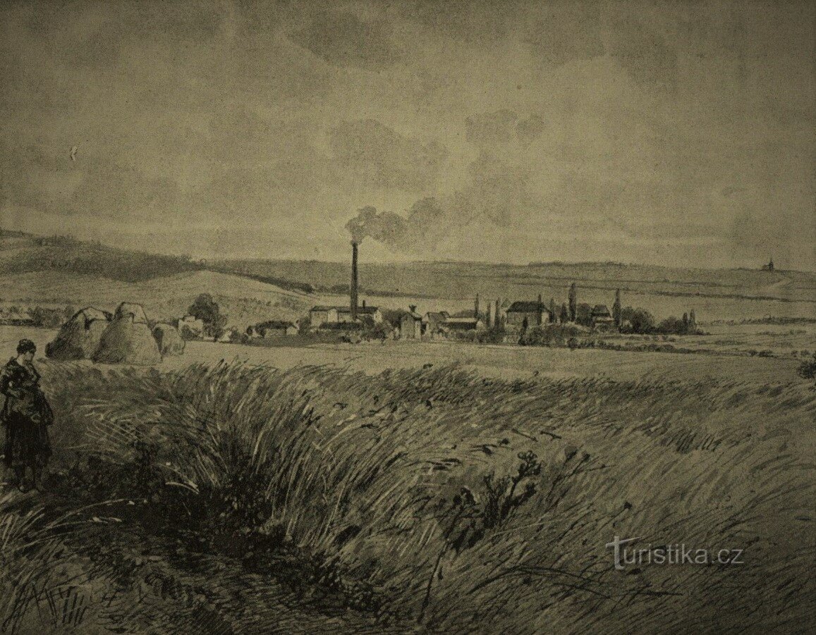 Une vue de Sadová dans la seconde moitié du XIXe siècle
