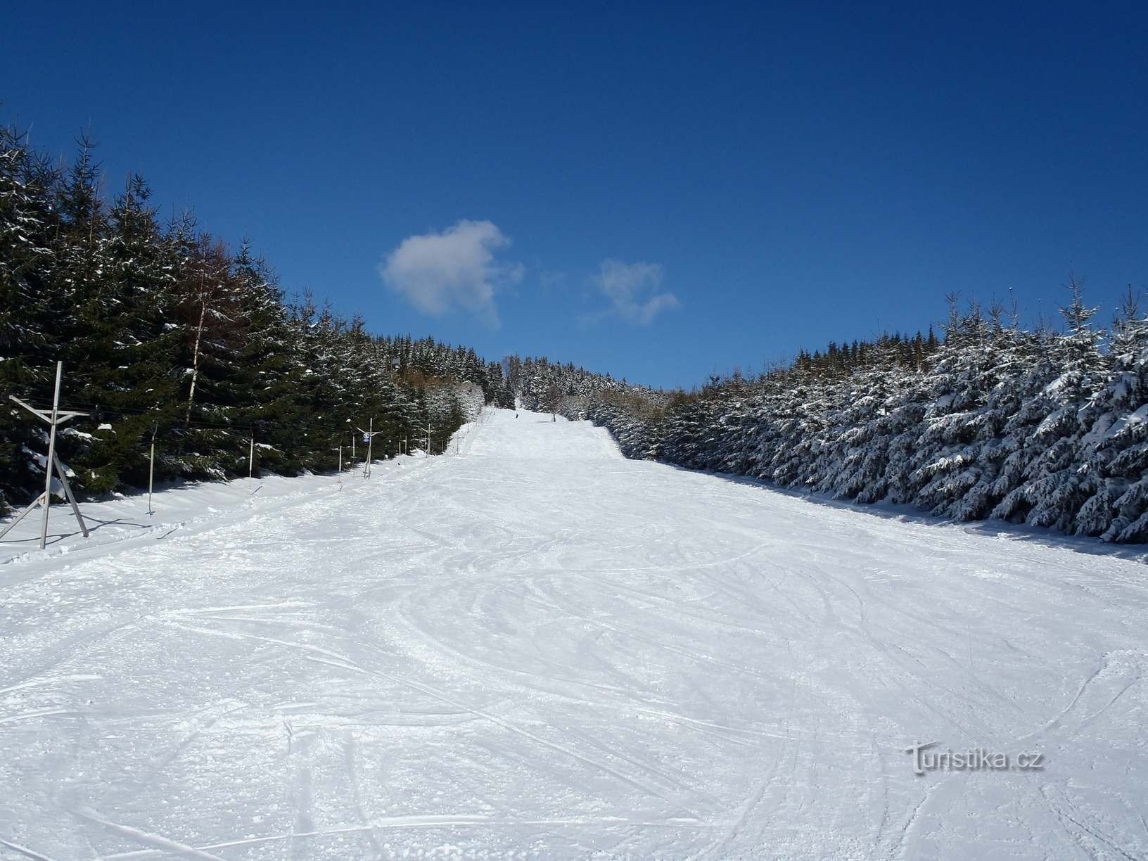 Kilátás a Pod Klínem lejtőre - 20.2.2012