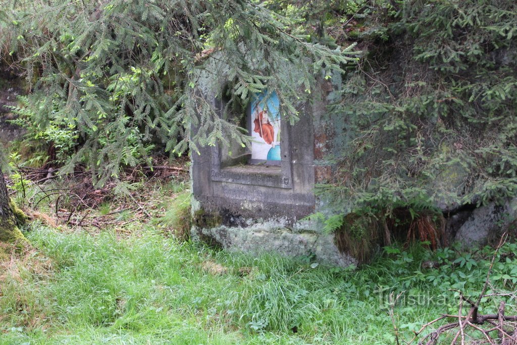 Blick auf den Felsen mit der Kaolika