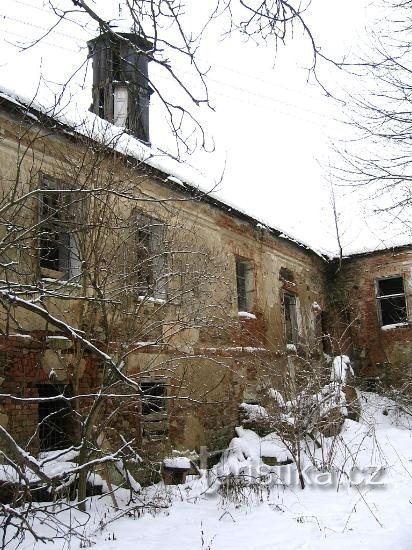 O vedere a poate încă un castel din fostul parc