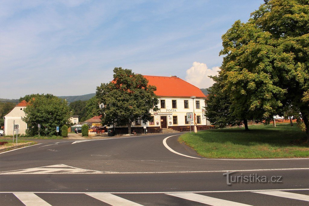 Blick von der Kreuzung auf die Alte Post