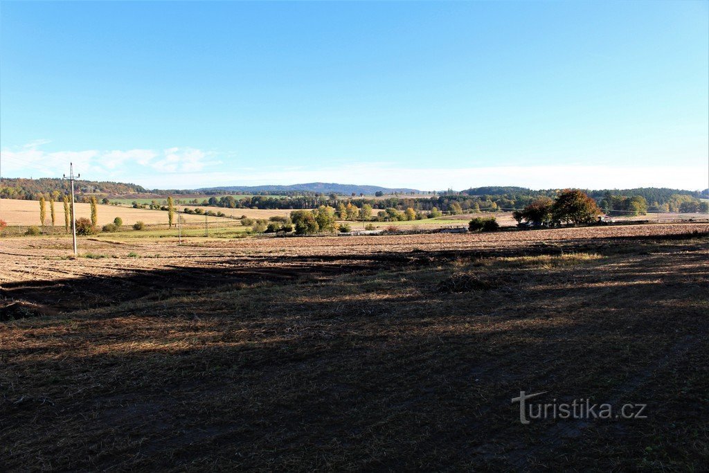 Vue de Stírka dans les hautes terres de Nepomuck