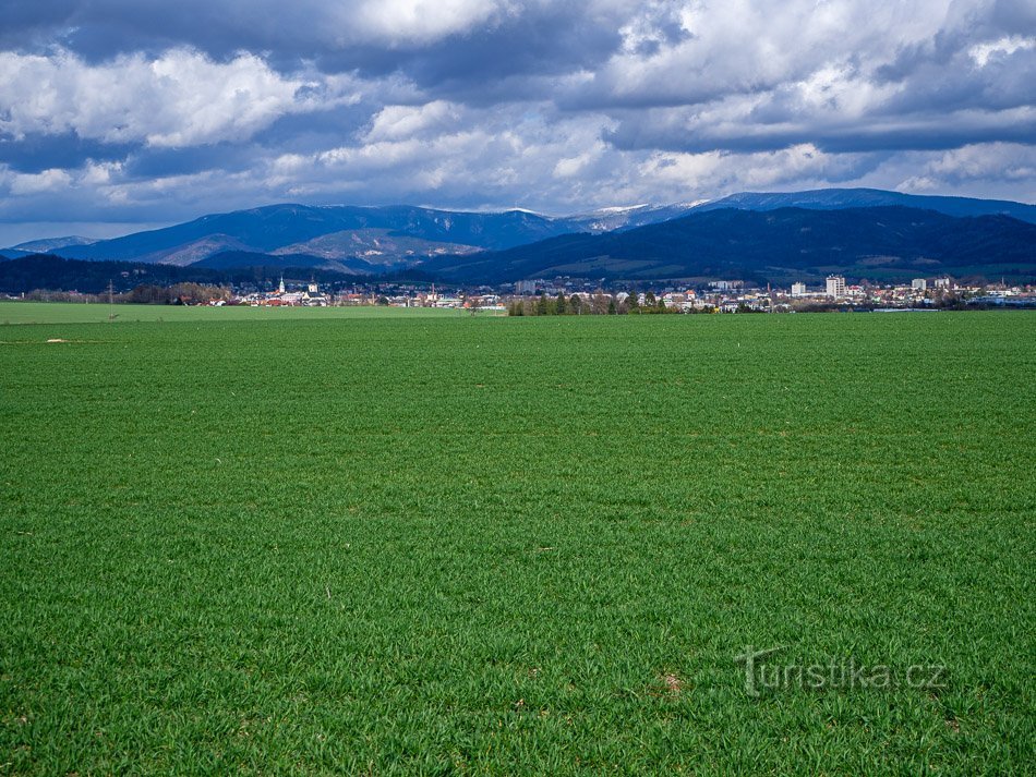 Vue de Šumperk depuis Příčná