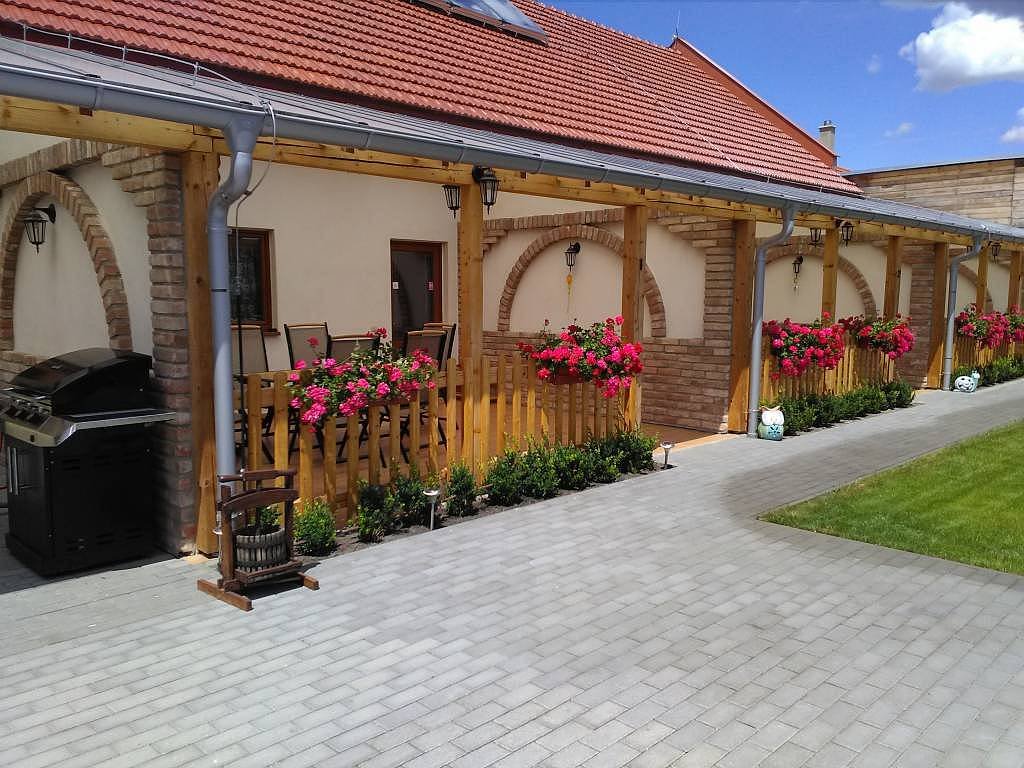 View of the entrances to the apartments from the yard