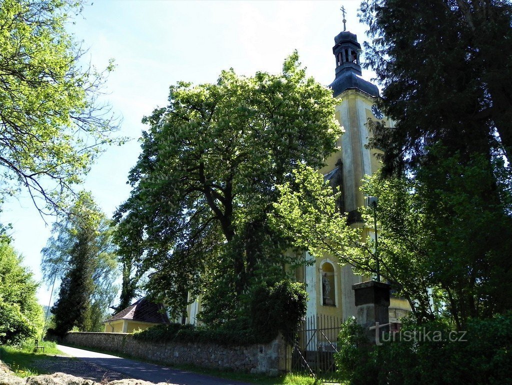 Vista de la torre de la iglesia