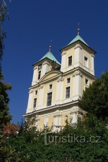 View of the towers of the church of St. Michael the Archangel