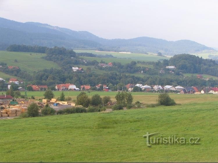 Vue de Vigantice depuis Hutisk Solanec