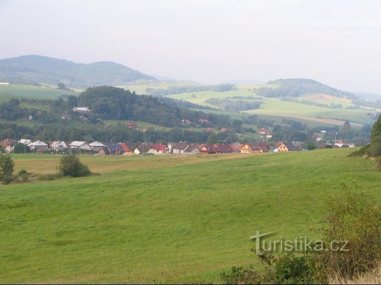 Vue de Vigantice depuis Hutisk Solanec