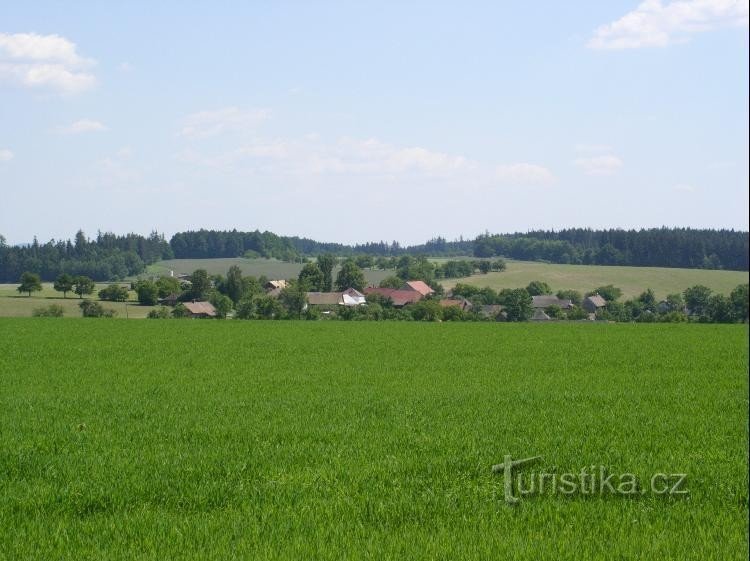 view of Vojenice from Osičina