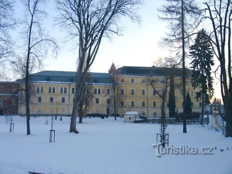 Vedere a castelului din parc: Vedere a castelului din parc