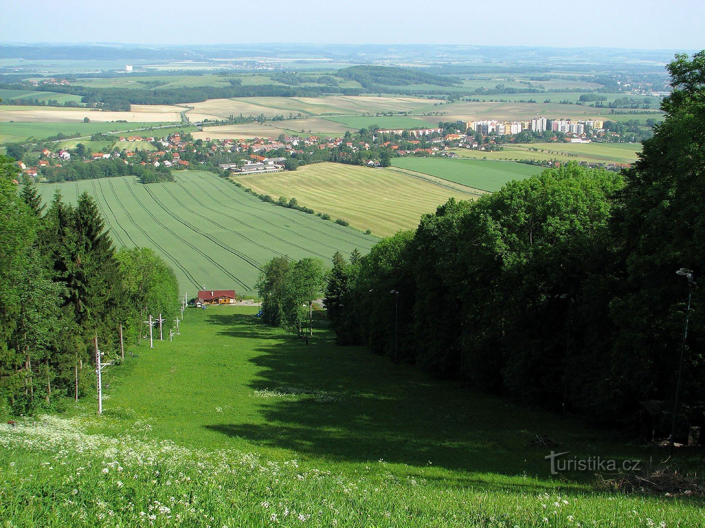 Utsikt från stugan Svinec
