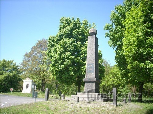 Udsigt fra det franske monument til Jucht-kapellet