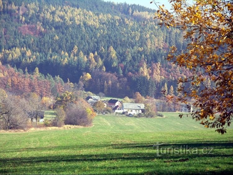 Vista dalla collina di Radimské