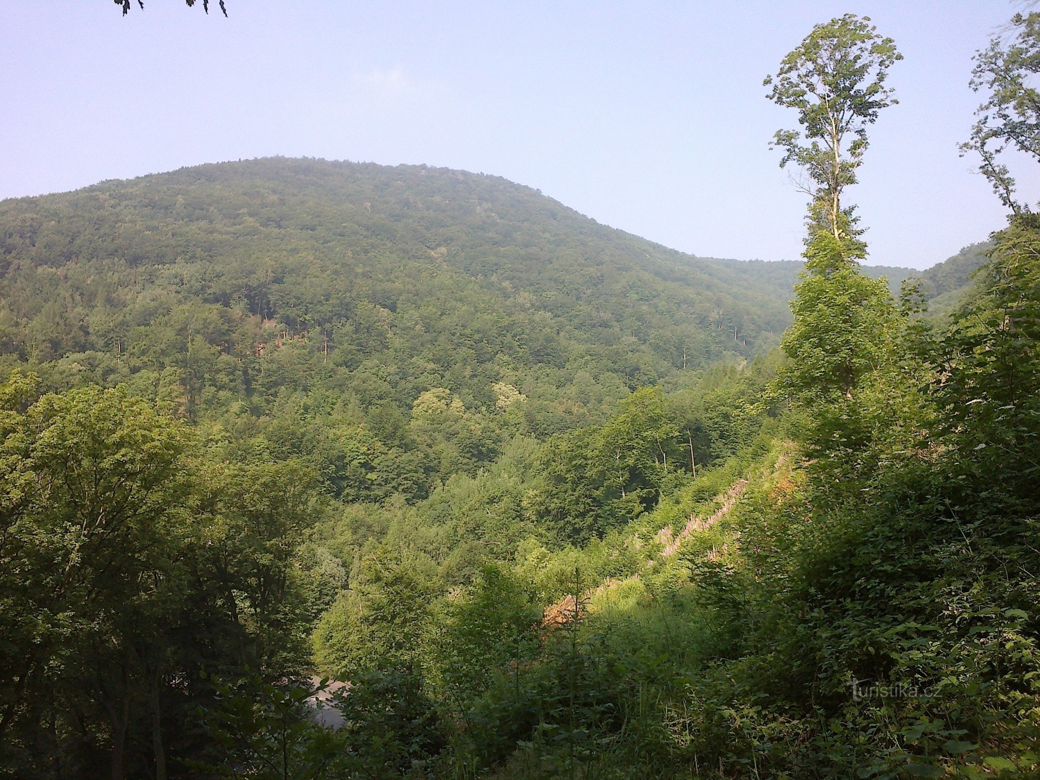 Vue depuis le panneau vers Jánský vrch